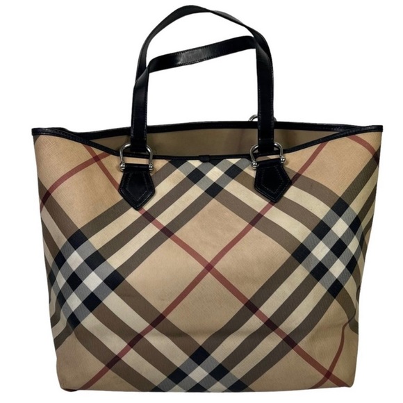 Burberry Nova Check Coated Canvas Nickie Tote - Picture 10 of 13